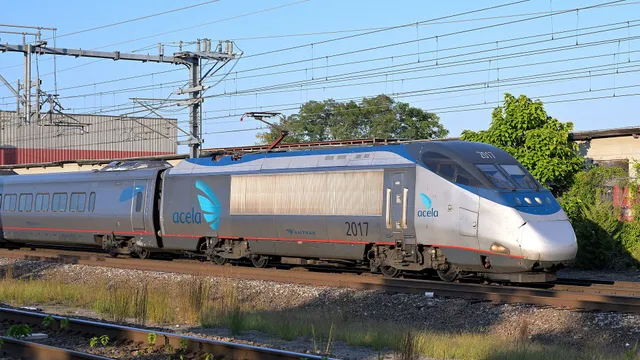 An Amtrak train on the Northeast Corridor