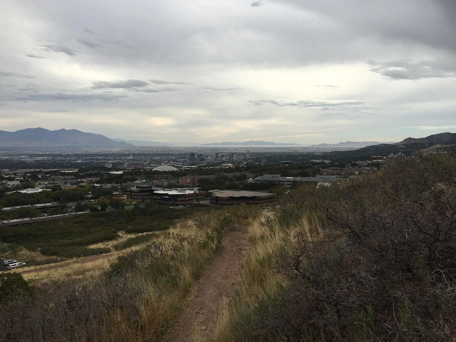 Salt Lake City skyline with the Wasatch Mountains behind
